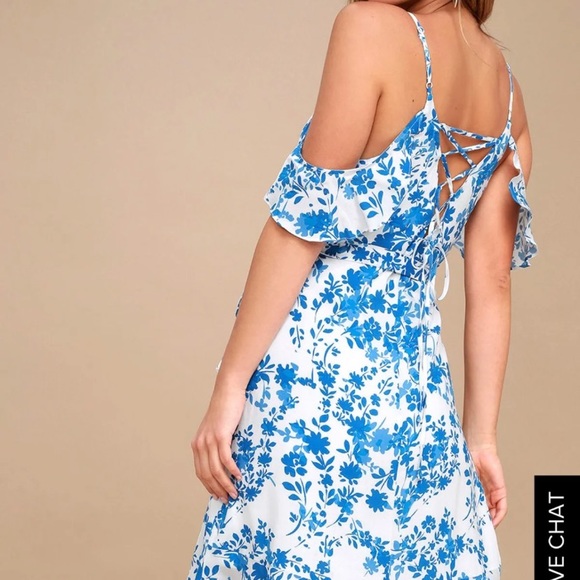 Garden Blooms Blue Floral Dress - Picture 2 of 8
